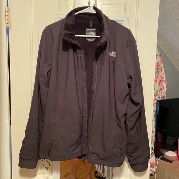 The North Face black zip up jacket